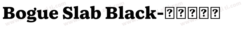 Bogue Slab Black字体转换